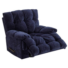 Green chenille reclining chair with elegant design