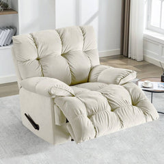 Modern gray reclining accent chair in living room