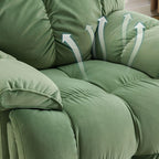 Dark green tufted flannel chair for home decor