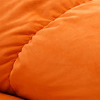 Cyan upholstered accent chair with non-rocking base