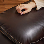 Blue Faux Leather Recliner on a Swivel Rocker Base