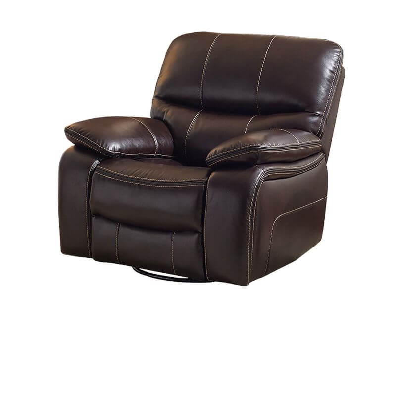 Art Deco Solid Color Recliner with Faux Leather Upholstery