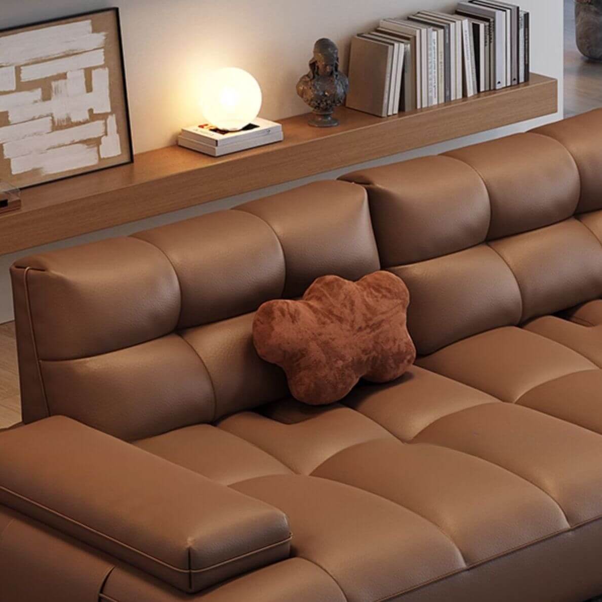 Scratch-durable Modern Sofa with Pillows