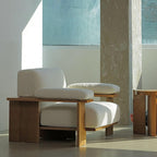 Stylish sofa with soft cushions