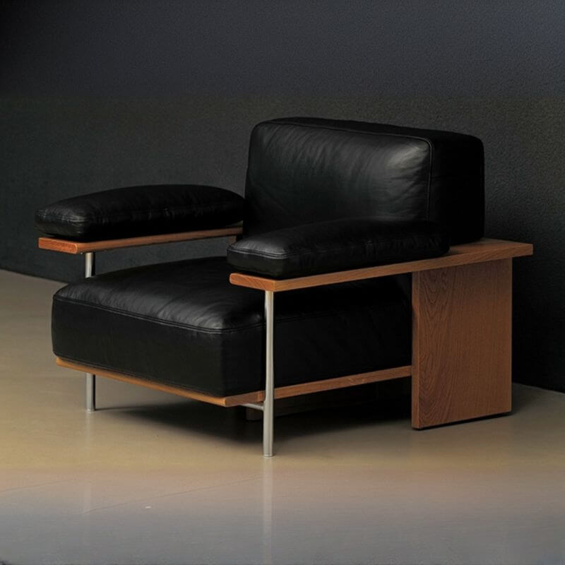 أريكة/كنبة آرت ديكو بلون صلب باللون الأسود منتصف الليل/طباشيري لـ 3/1 شخص Secondary image