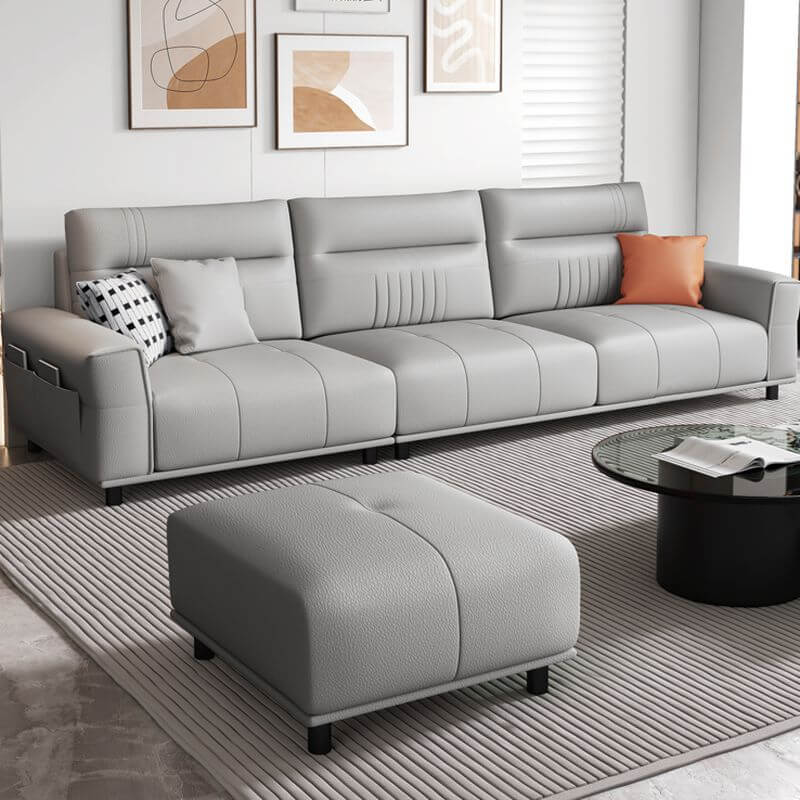 Art Deco Sofa in Dove Grey