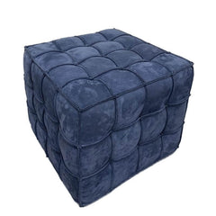 Stylish mini ottoman in gray for versatile use