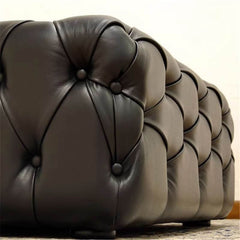 Luxury Black Ottoman for Living Room