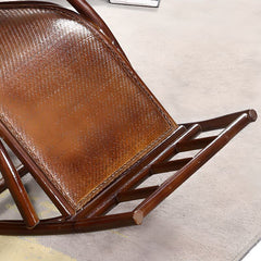 Comfortable seating arrangement with wicker chair