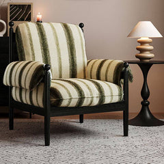 Non-reclining Art Deco accent chair with armrest