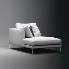 Elegant solid color chaise for interior décor