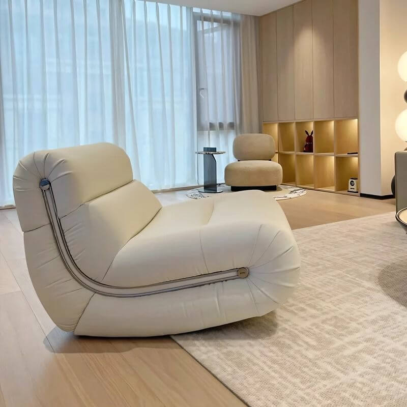 Art Deco Upholstered Rocking Armchair Scratch-defiant and Comfortable Secondary image