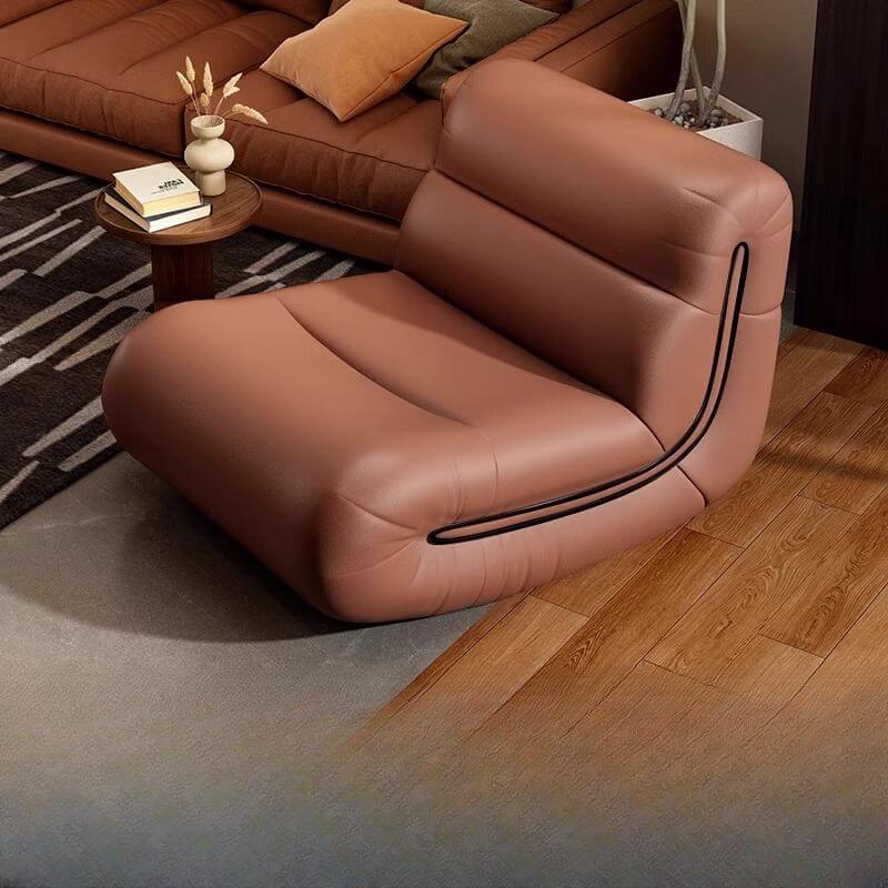 Art Deco style upholstered rocking chair with soft fabric Main image