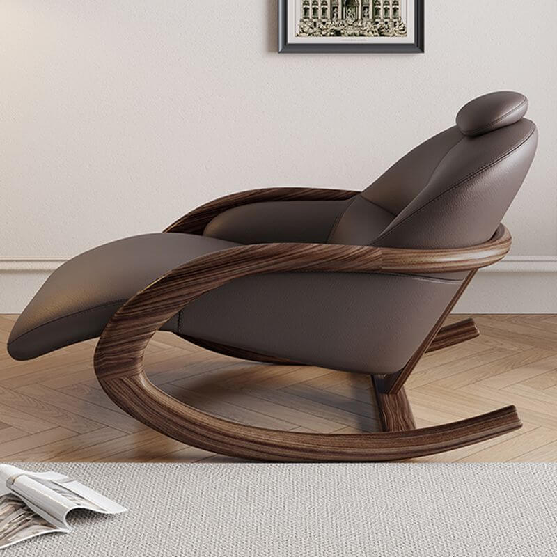 Art Deco rocking armchair complemented by decorative pillows