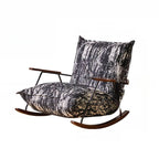 Art Deco inspired chair with white and gray tones