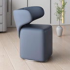 Art Deco Upholstered Vanity Stool in Tangerine Color