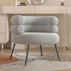 Modern beige velvet stool for home use