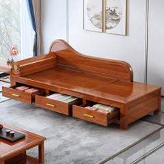 Storage drawers in the Asian style chaise lounge