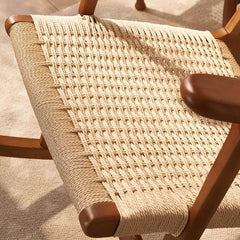 Elegant outdoor rocking chair in wood color