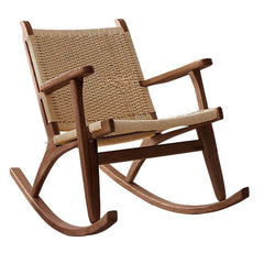 Single-seat rocking chair with comfy armrest