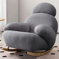 Comfortable upholstered rocking chair indoors