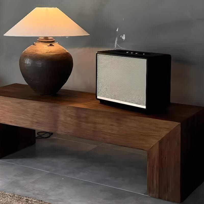 Banc de salon en bois couleur unie minimaliste Auburn Image secondaire du produit