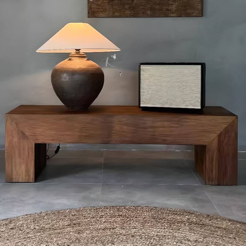 Solid color living room bench