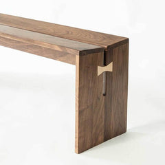 Walnut wood bench with stylish design