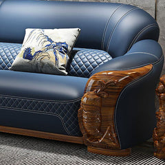 Contemporary loveseat in azure color