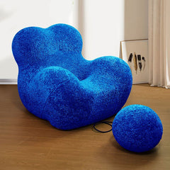 Duo-tone armchair in vibrant colors