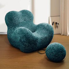 Contemporary armchair and ottoman combination