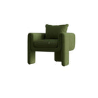 Brown barrel chair with removable pillow