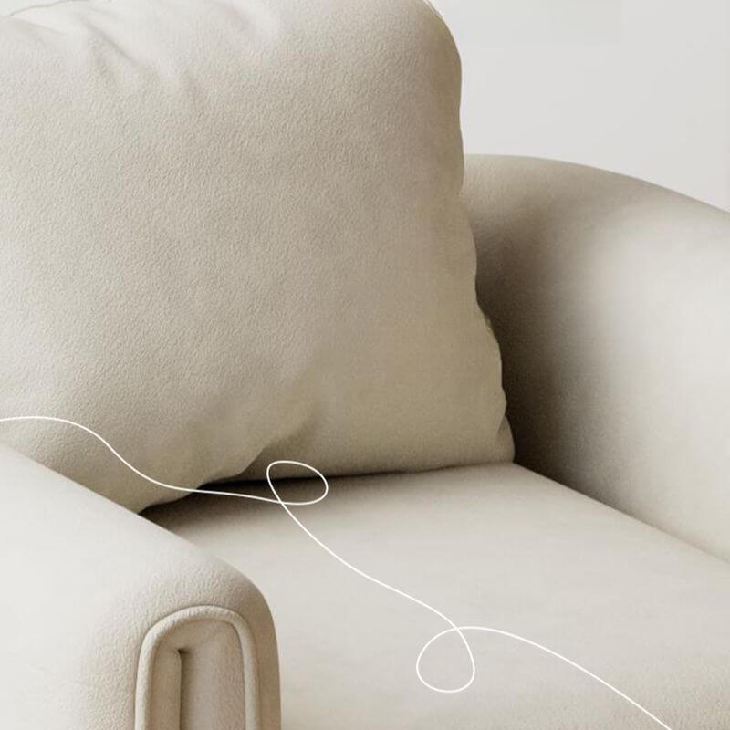 Trendy barrel chair in living room setting