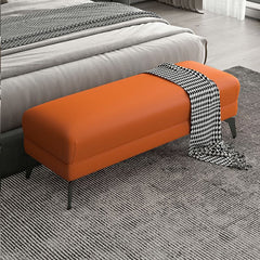 Modern footstool accenting a neutral color palette