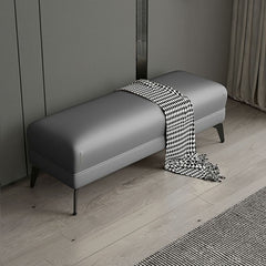 Stylish black footstool with sponge padding