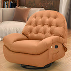 Stylish black metal legs on rocking chair