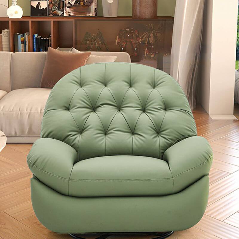 Black Scratch Resistant Stain Resistant Indoor Round Arm Modern Rocking Chair Secondary image