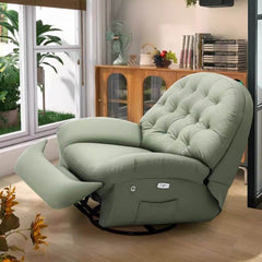 Comfortable indoor rocking chair in beige color