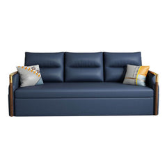 comfortable blue sofa