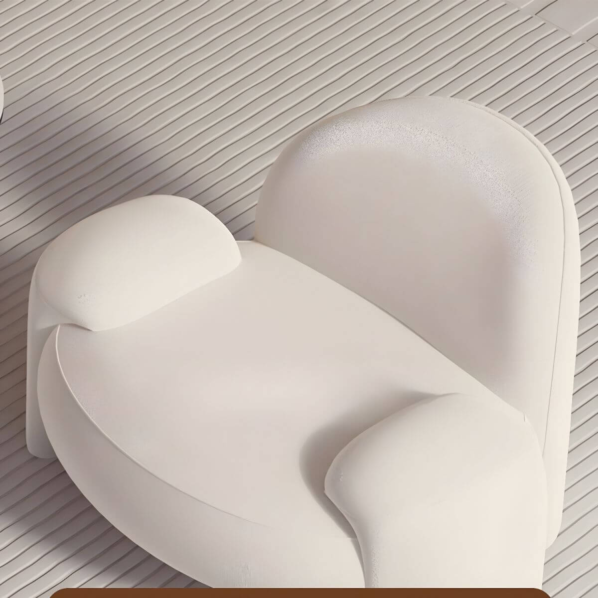 Elegant brown and lime green arm chair