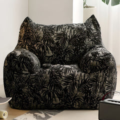 Camo bean couch in living room setting