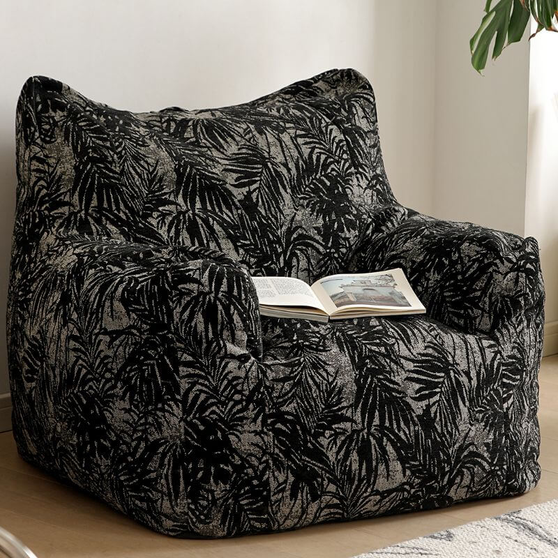 カモフラージュビーンカウチ、複数色の張り地、1人用、ビーンバッグチェア、詰め物付き、プレフィルド、取り外し可能なカバー サブ画像