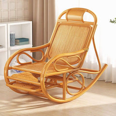 Cane Rocking Armchair in Natural color