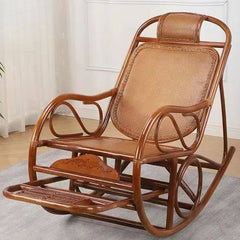 Elegant cane rocking armchair