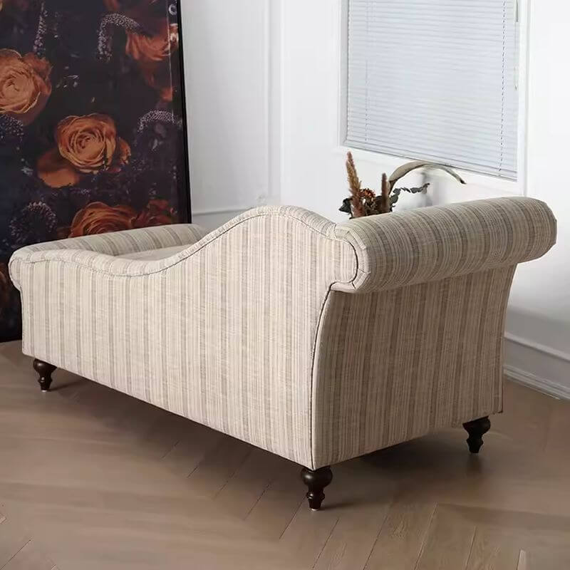 ソリッドカラー/ストライプパターンのカジュアルチェイスラウンジアクセントチェア サブ画像