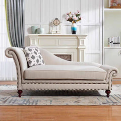 Stylish Chaise Lounge with Wooden Frame