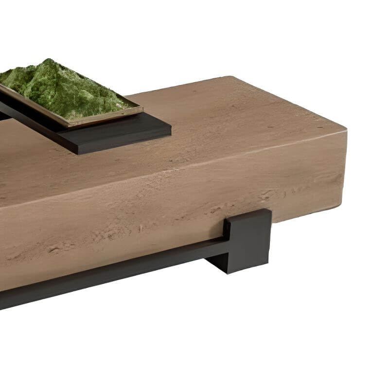 Lässige Kakaofarbene Massivholz einfarbige Akzentbank Zweitbild