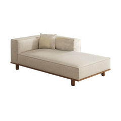 beige casual cotton indoor chaise left arm reclining