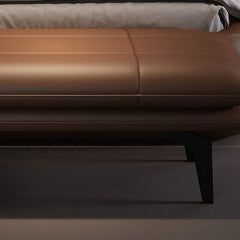 Beige modern solid color bench