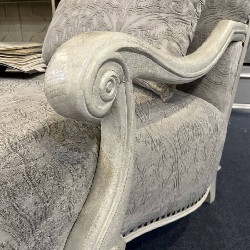 Floral pattern design on accent chair